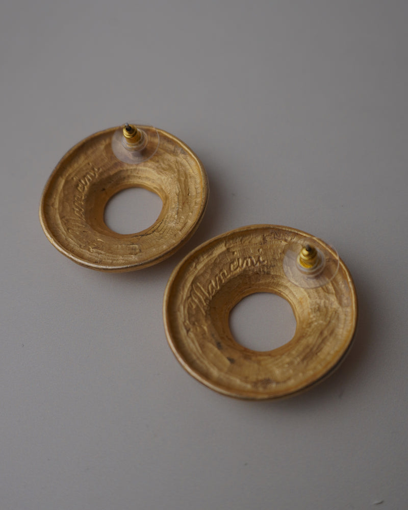 Vintage Matte Gold Mancini Earrings