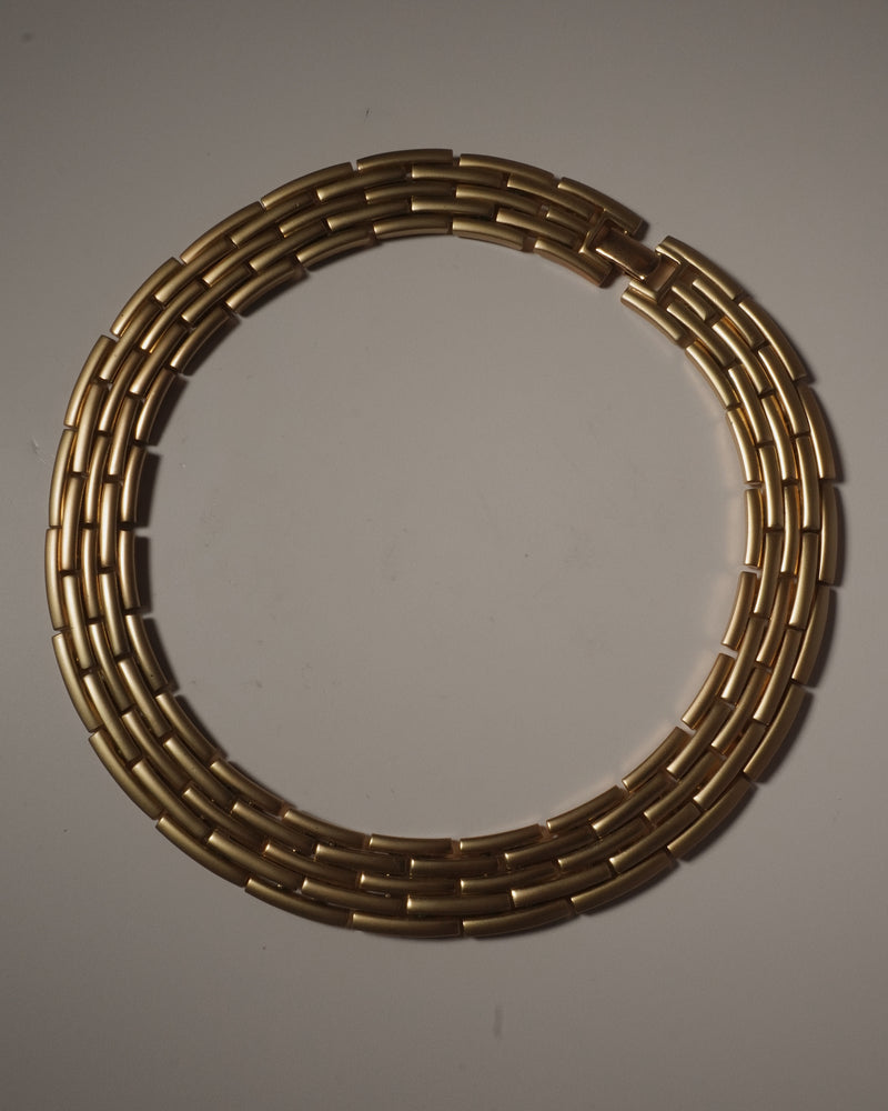 VINTAGE MATTE GOLD MULTI-LINK NECKLACE