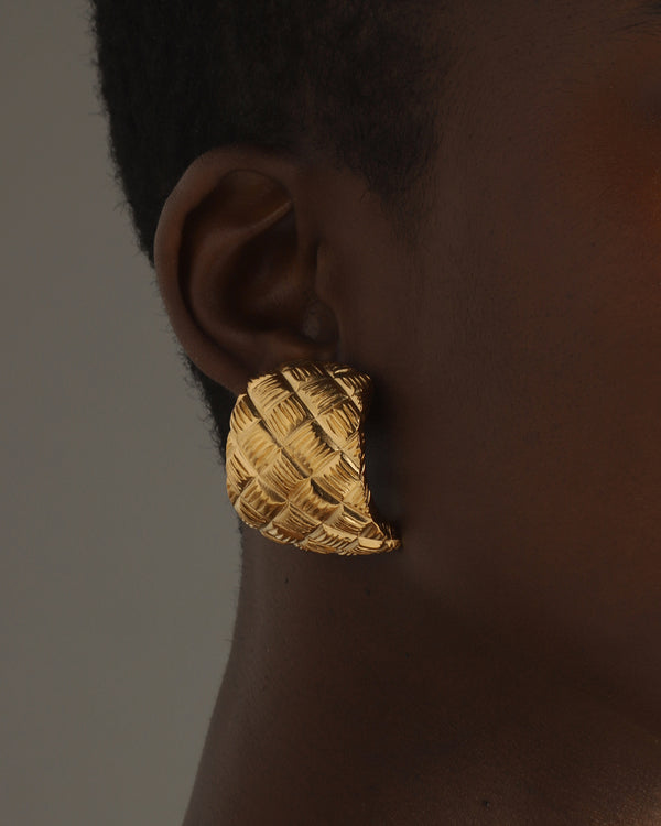 VINTAGE MATTE WOVEN EARRINGS