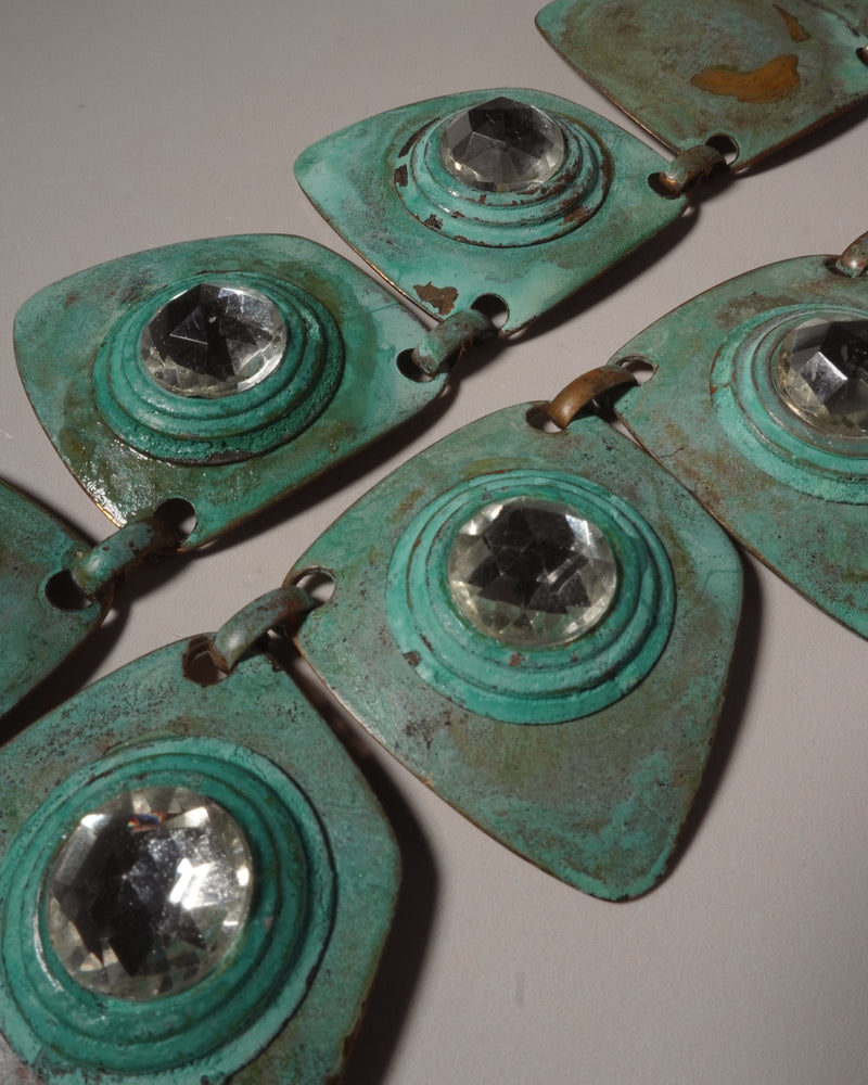 VINTAGE MODERNIST PATINA STATEMENT NECKLACE