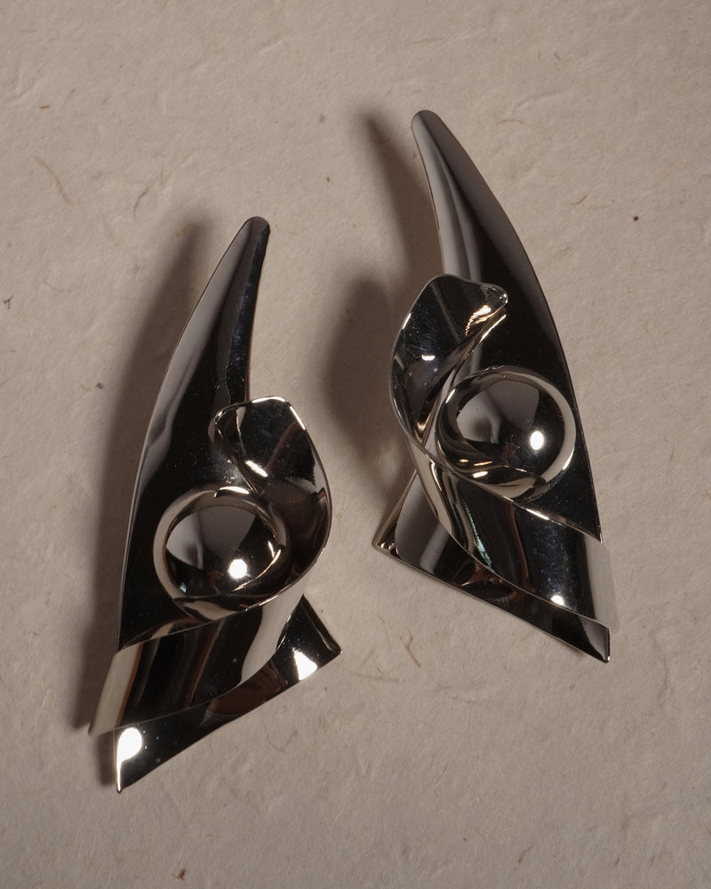 Vintage Modernist Statement Earrings (A)