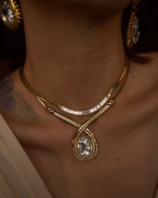 Vintage Monet Crystal Necklace