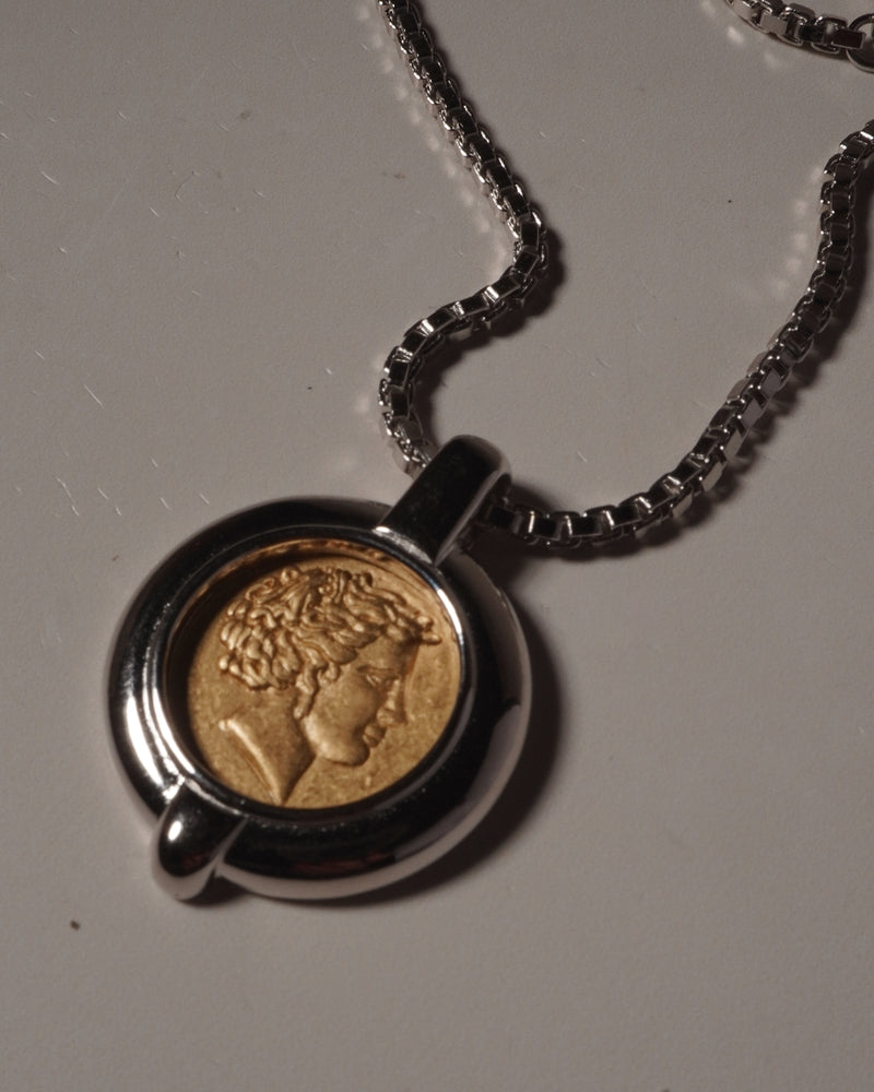 VINTAGE MONET TT COIN NECKLACE