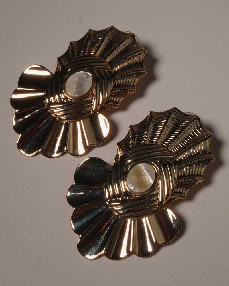 Vintage MOP Art Deco Statement Earrings