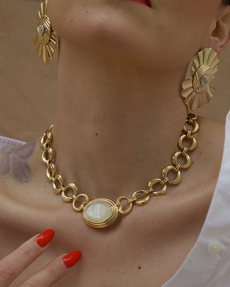 Vintage MOP Statement Necklace