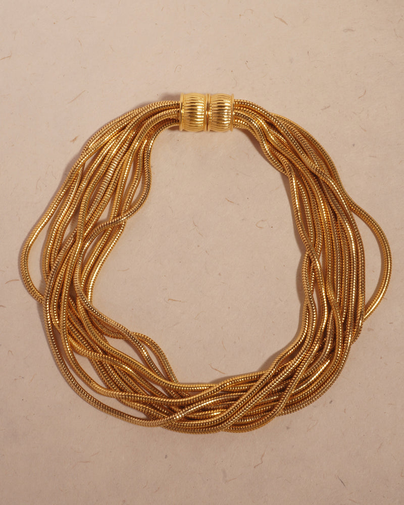 VINTAGE MULTI-STRAND OMEGA STATEMENT NECKLACE