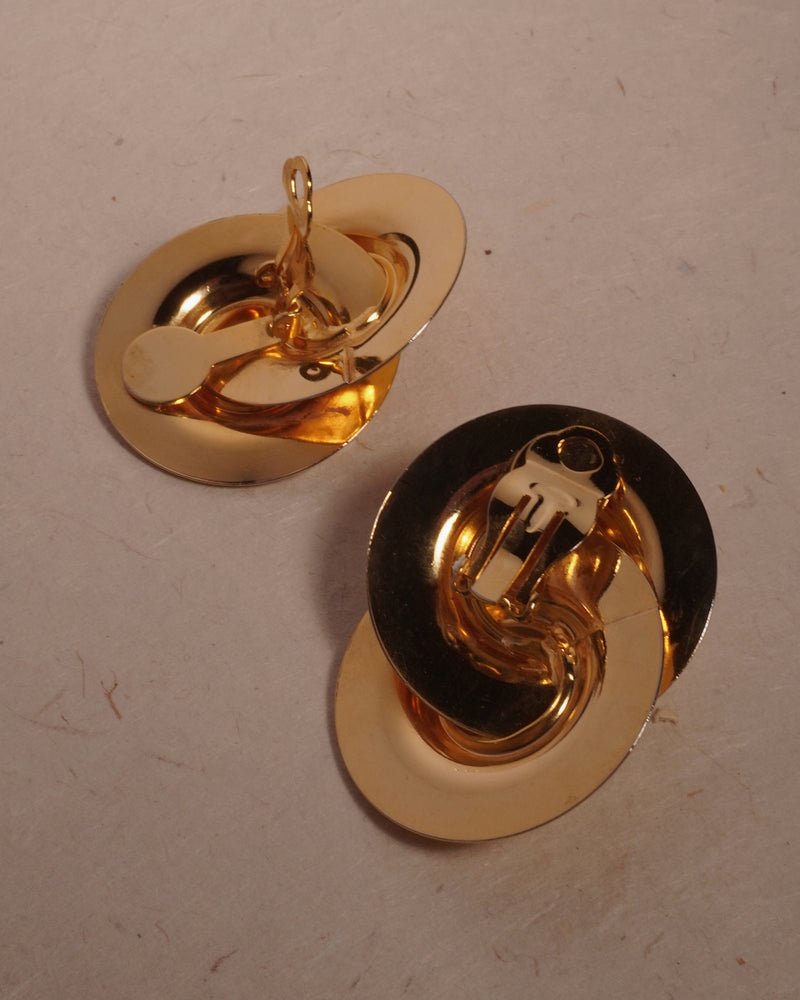 Vintage NJ Double Link Rivoli Earrings