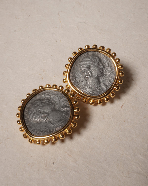 Vintage Oversized Coin Clip Ons