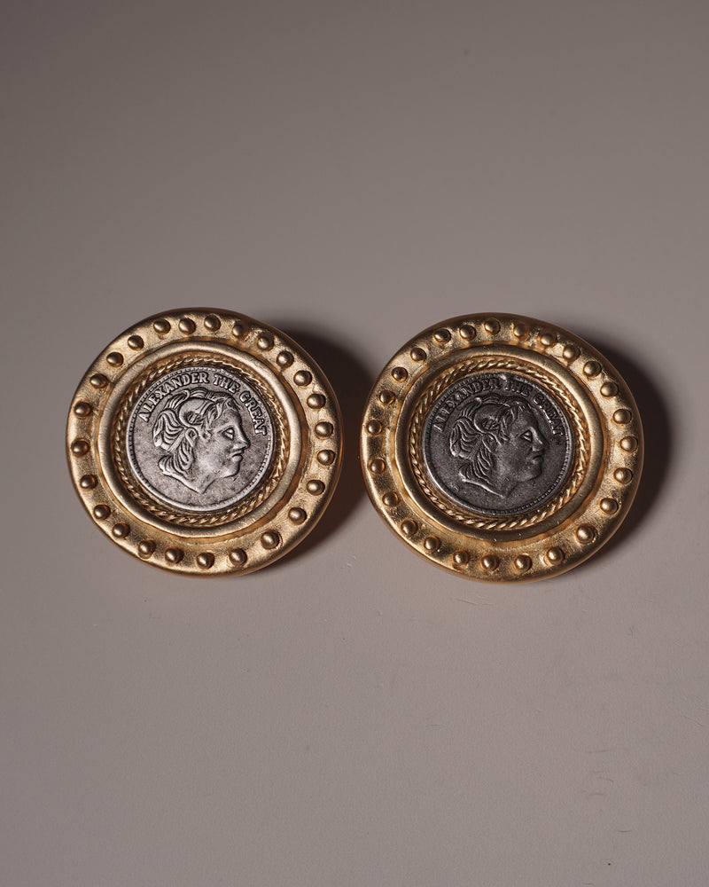 Vintage Oversized Matte Coin Clip Ons