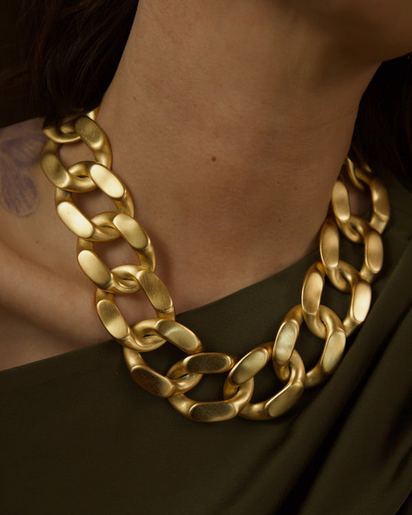 Vintage Oversized Matte Gold AK Chain