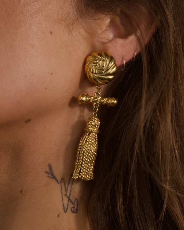 VINTAGE OVERSIZED TASSEL EARRINGS