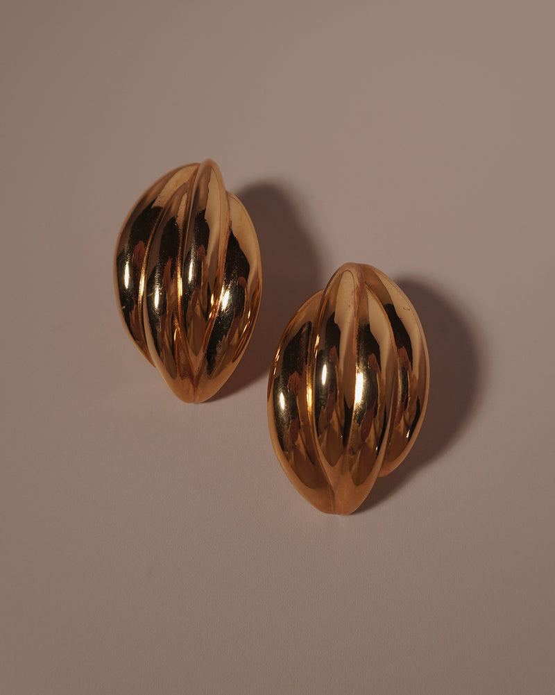 Vintage Oversized Tube Knot Earrings