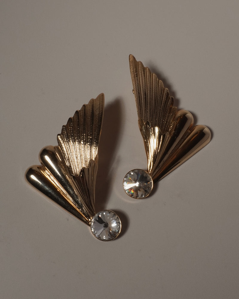 VINTAGE OVERSIZED WING EARRINGS