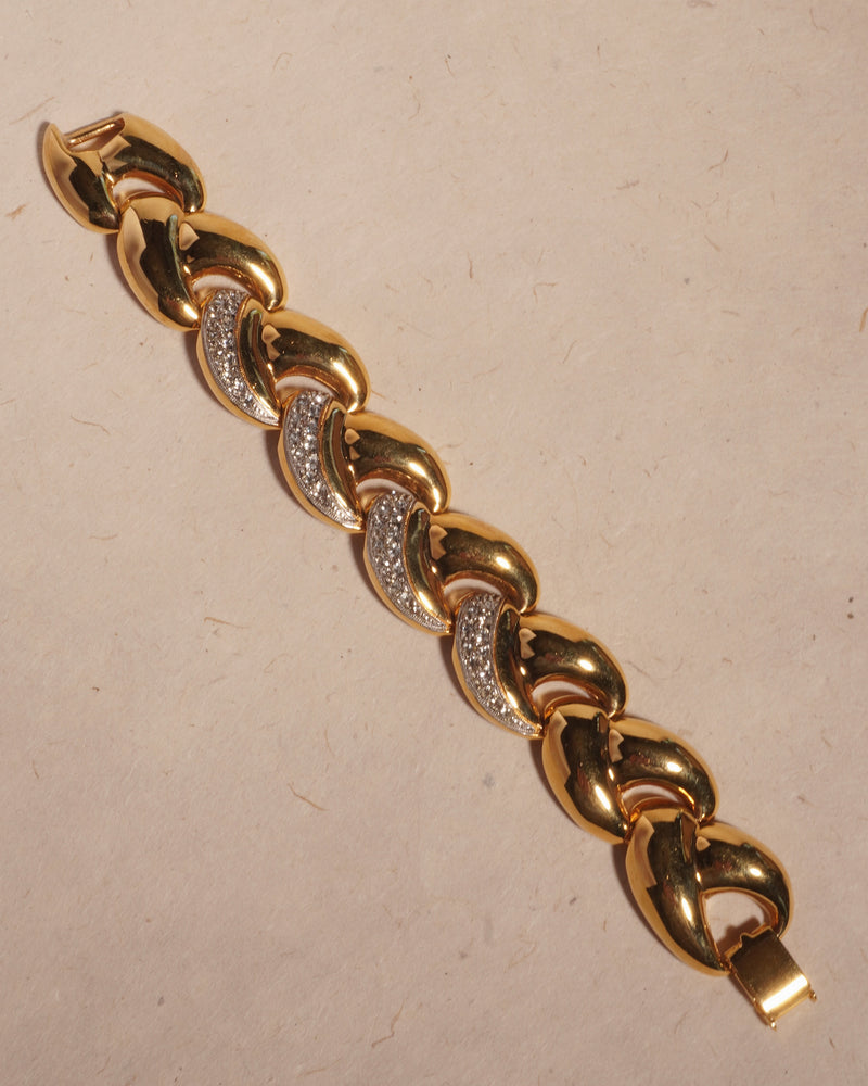 VINTAGE PAVÉ AD PUFFED LINK BRACELET