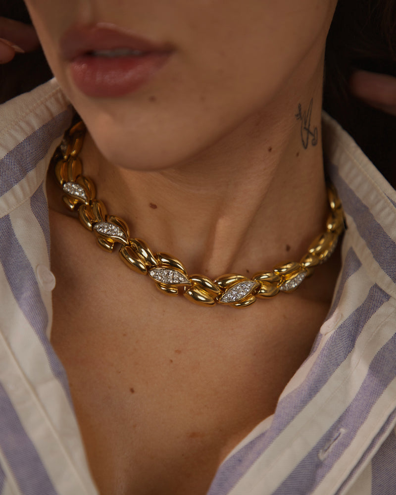 VINTAGE PAVÉ AD STATEMENT NECKLACE