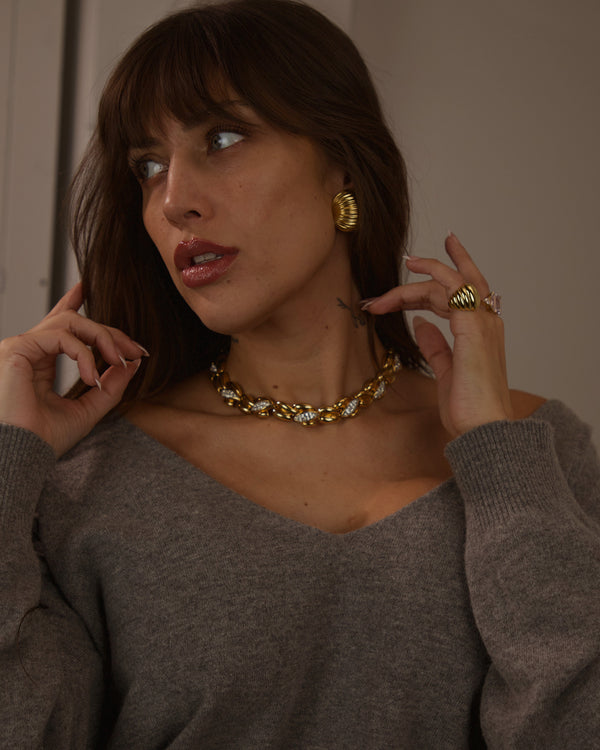 VINTAGE PAVÉ AD STATEMENT NECKLACE