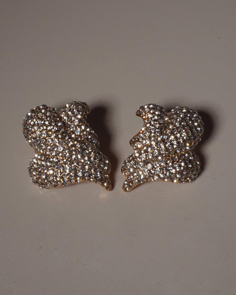 VINTAGE PAVE ART DECO CLIP ONS