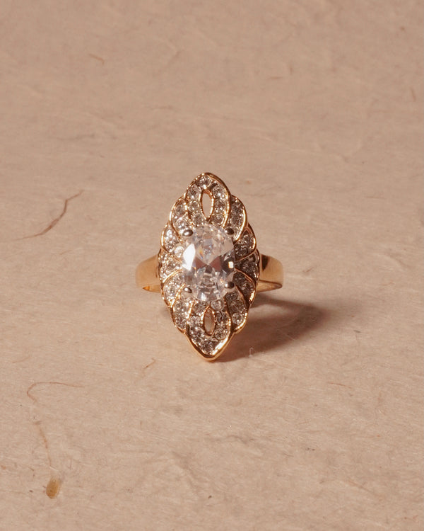 VINTAGE PAVÉ ART DECO RING SZ 6