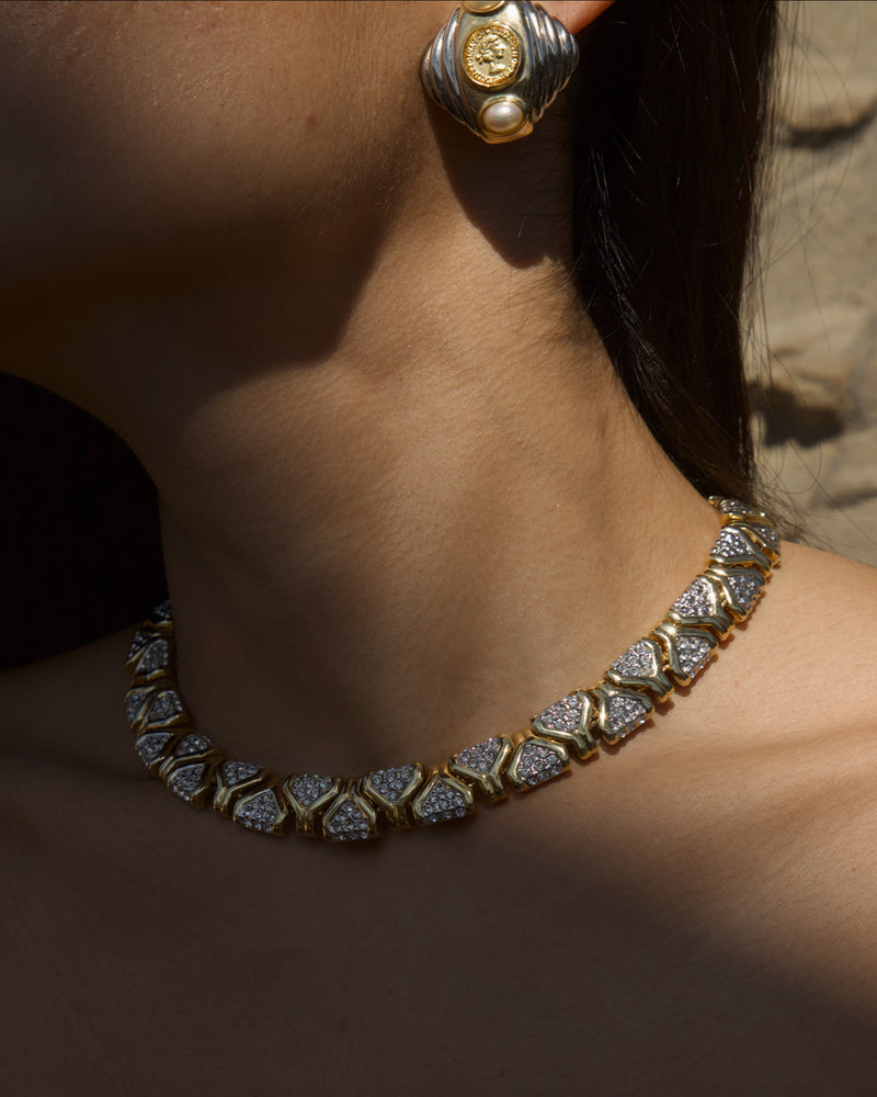 VINTAGE PAVE ARTICULATED NECKLACE