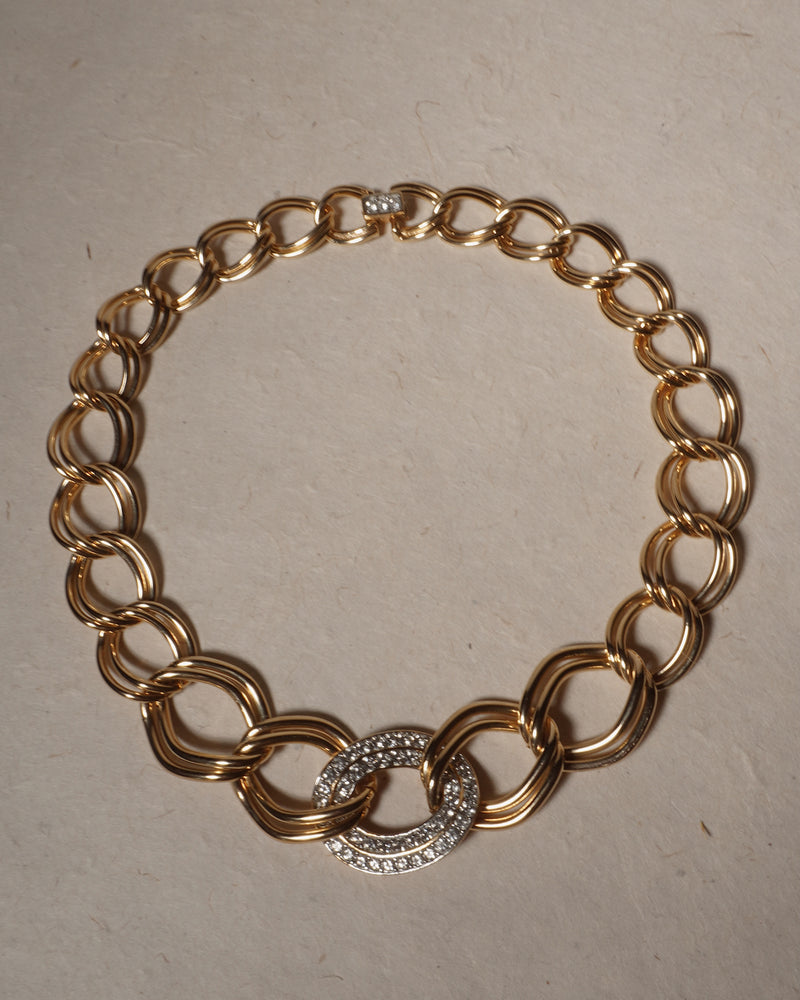 Vintage Pavé Double Link Necklace