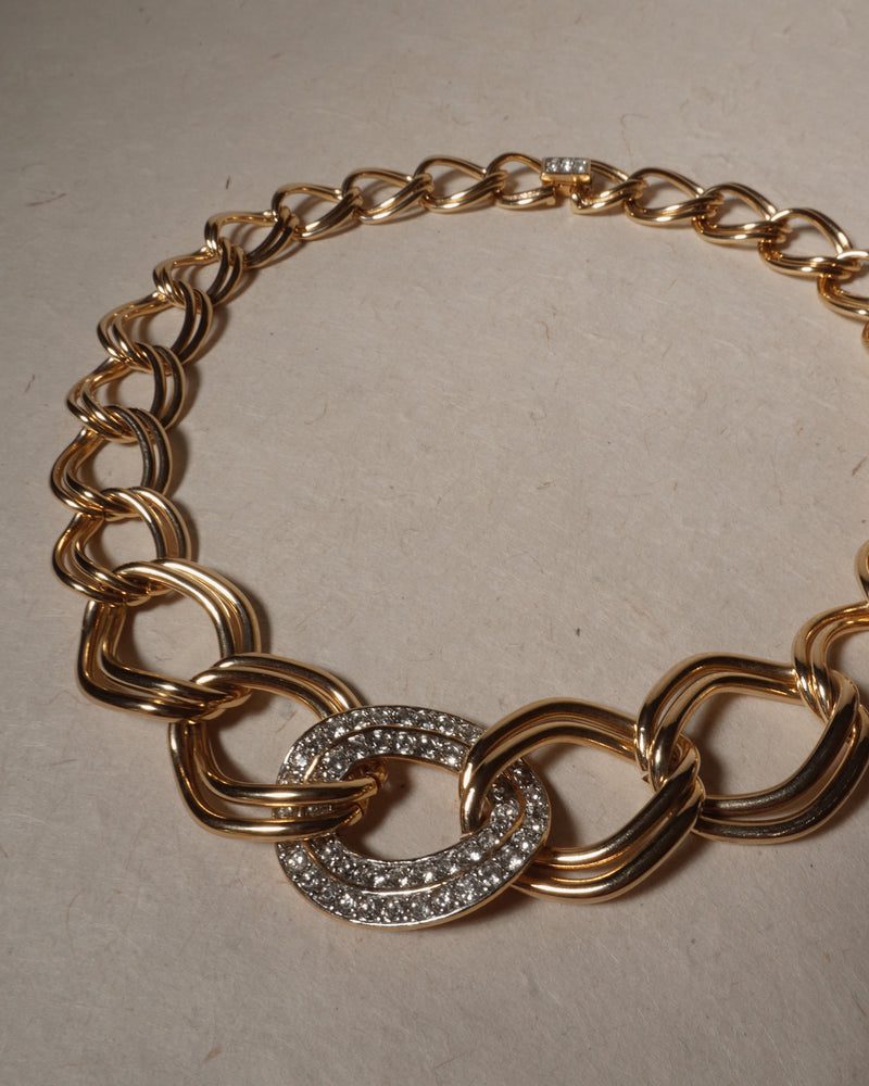 Vintage Pavé Double Link Necklace