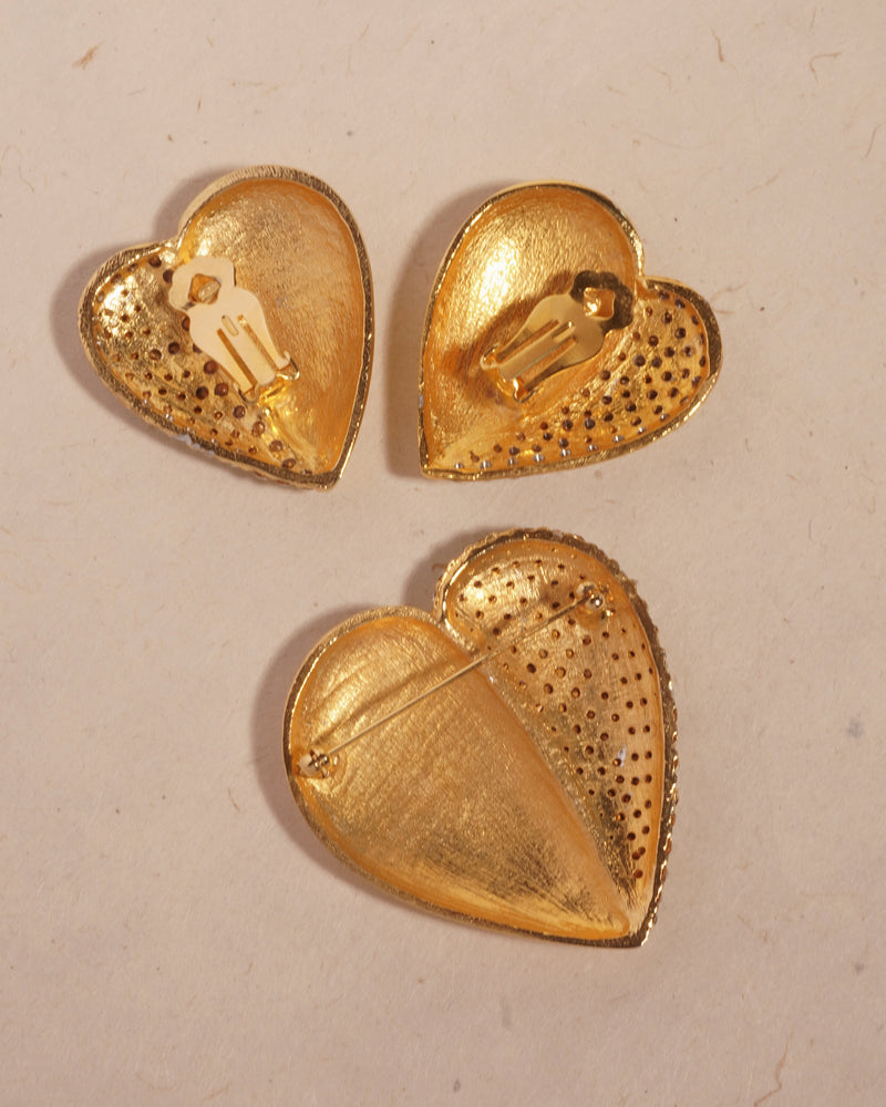 VINTAGE PAVÉ HEART SET