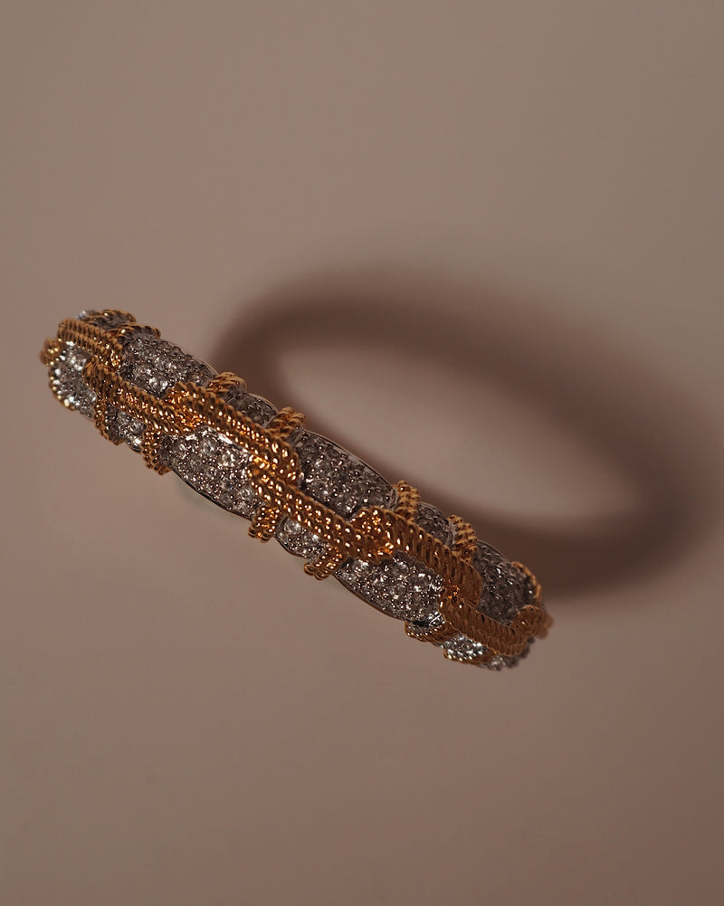 Vintage Pave Hinged Bracelet