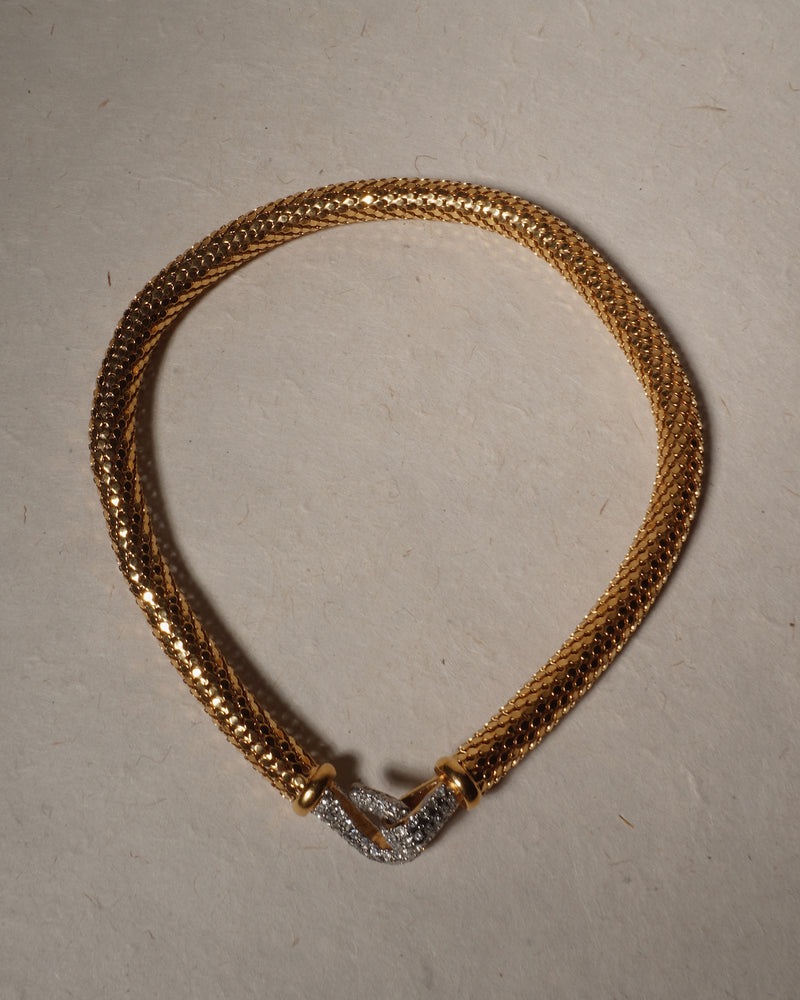 Vintage Pavé Hook Necklace