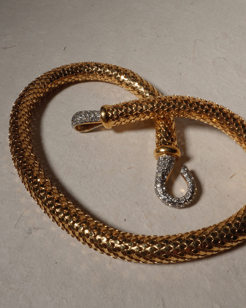 Vintage Pavé Hook Necklace