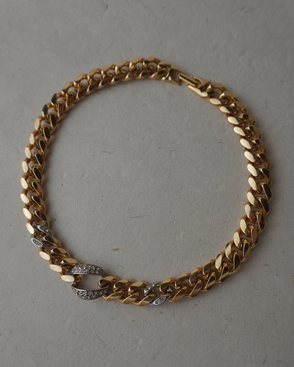 Vintage Pave Link Chain Choker