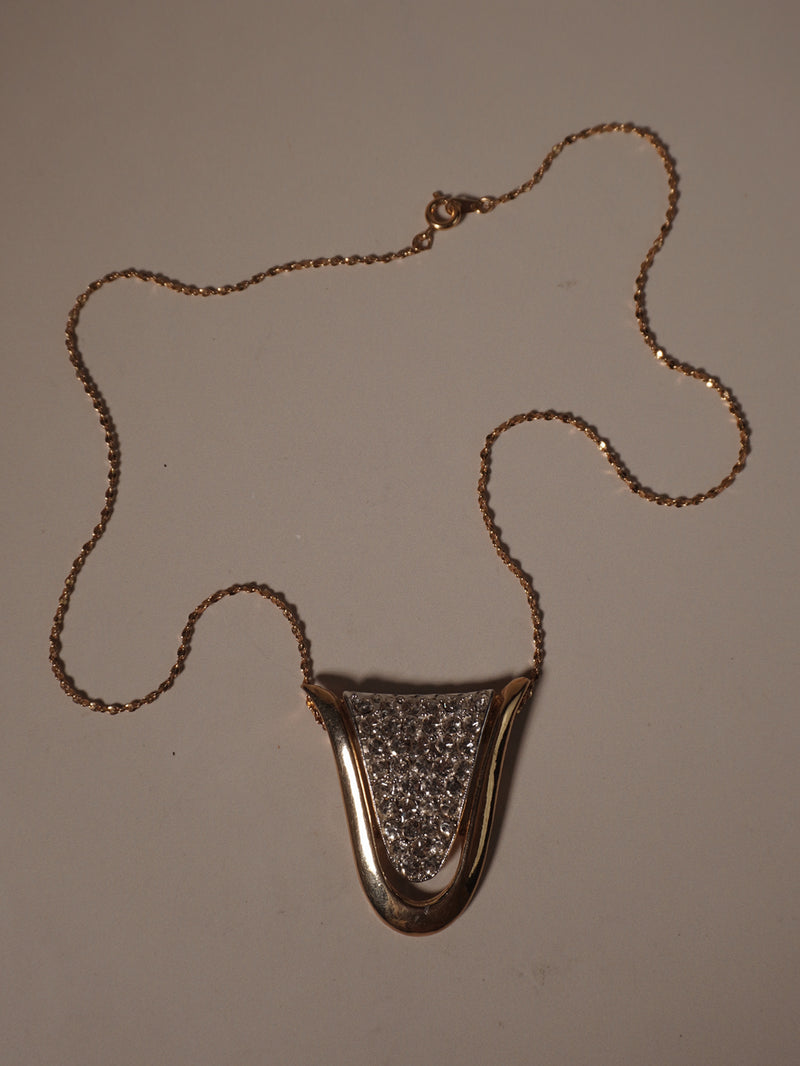 VINTAGE PAVE PENDANT NECKLACE