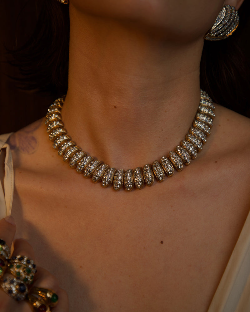 Vintage Pavé San Marco Statement Necklace