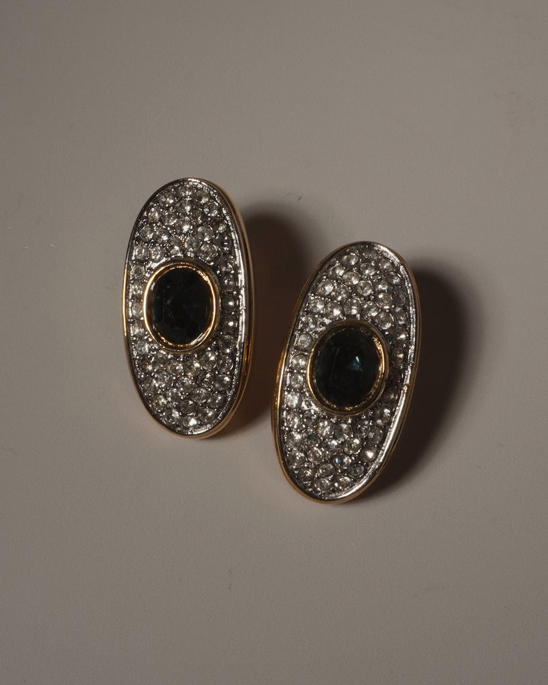 VINTAGE PAVE SAPPHIRE CLIP ONS