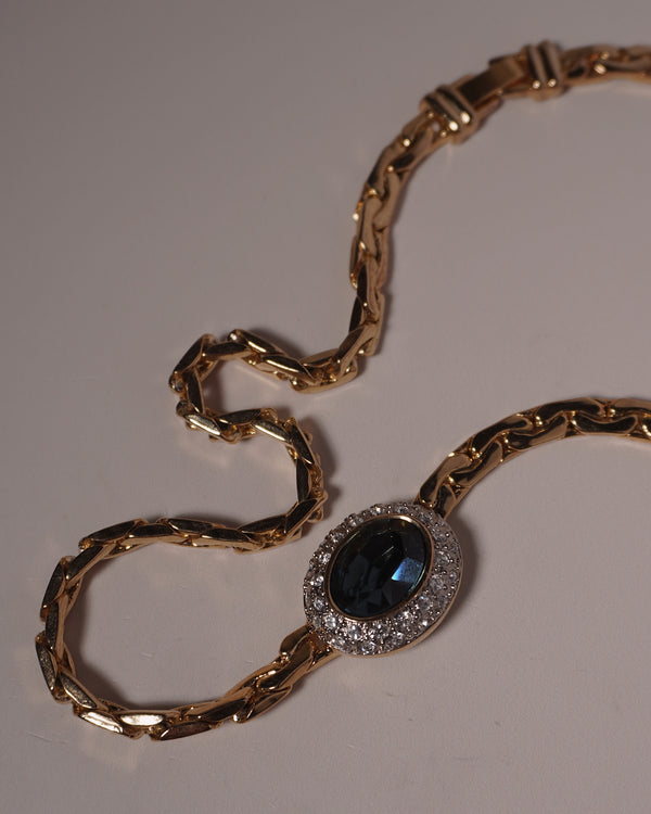 Vintage Pave Sapphire Necklace