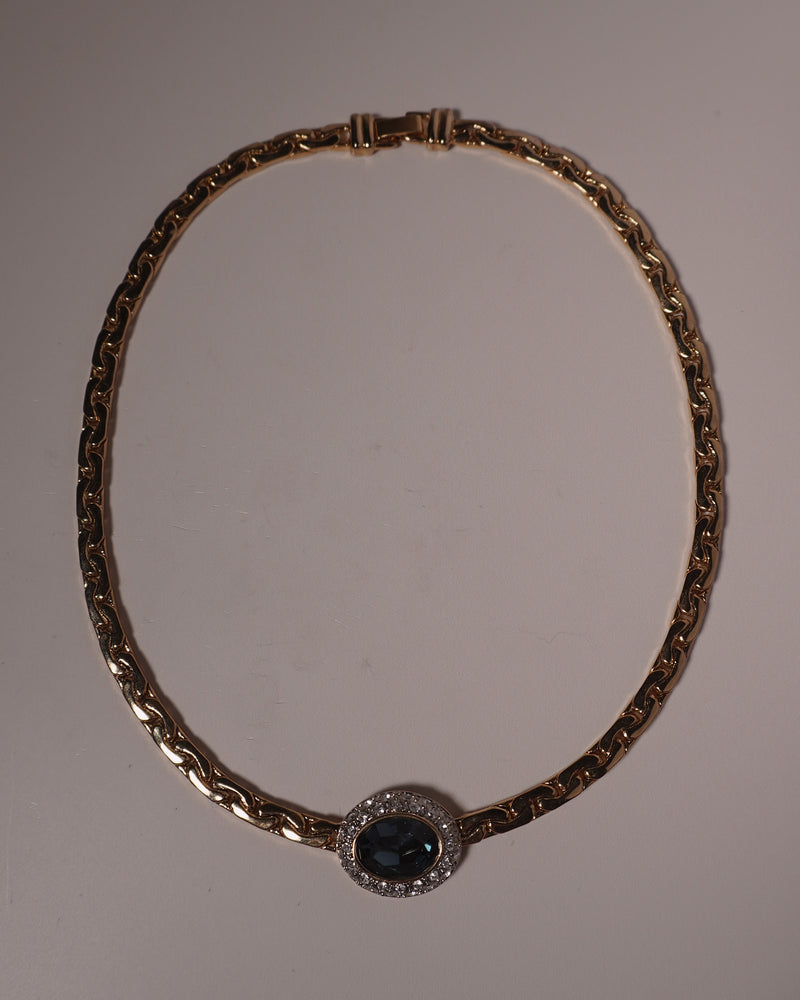 Vintage Pave Sapphire Necklace