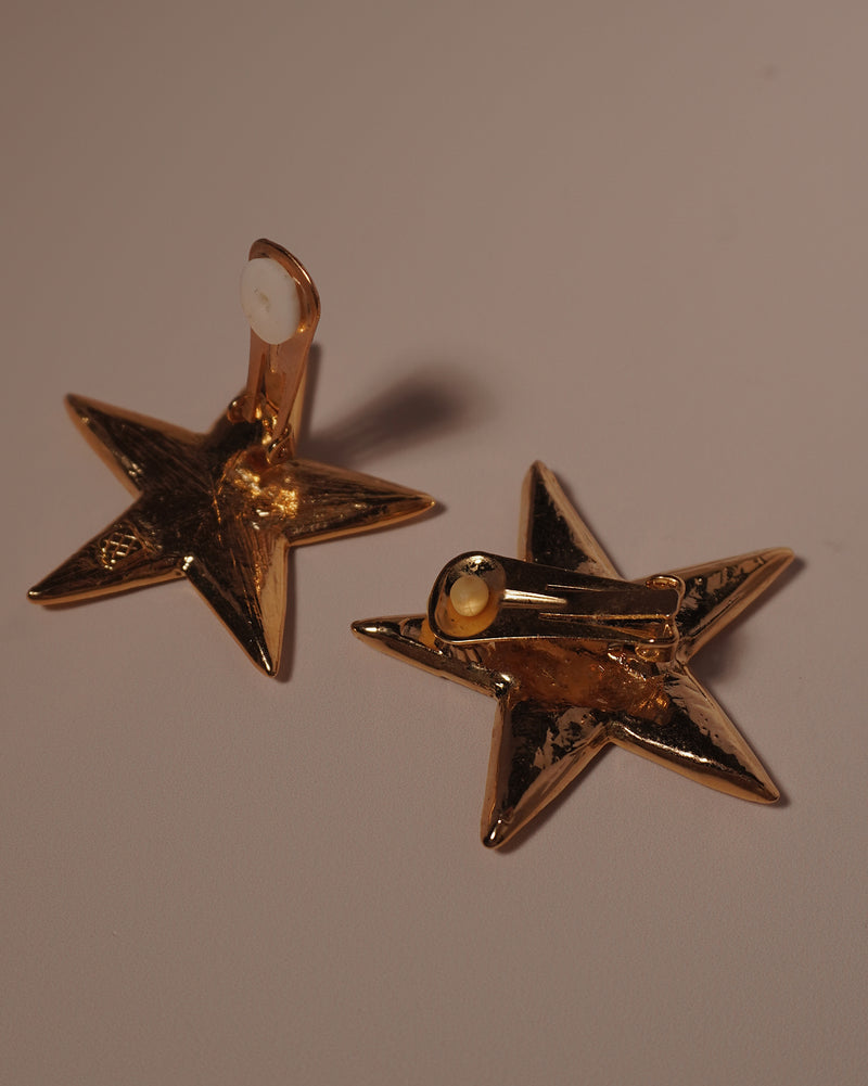 Vintage Pave Star Clip Ons