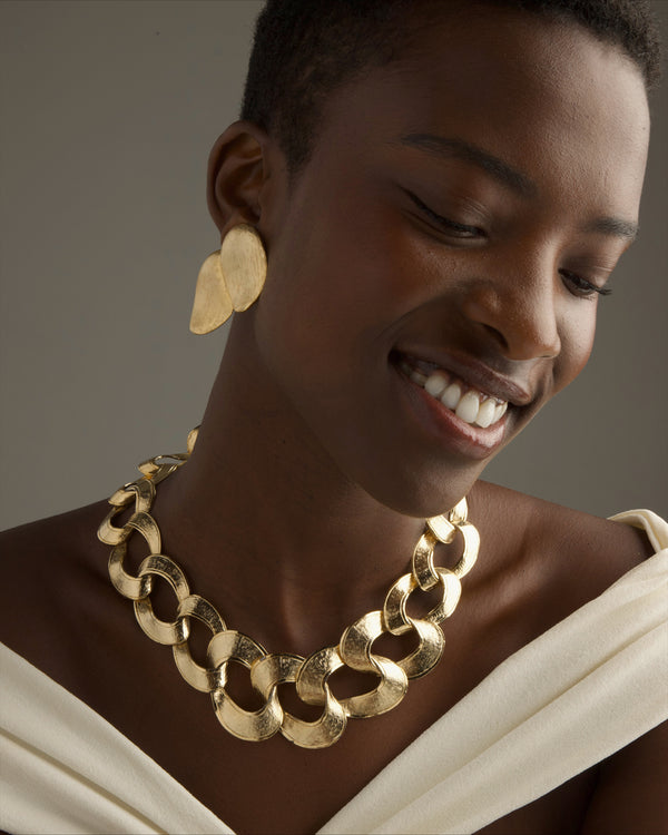 VINTAGE PETALED STATEMENT EARRINGS