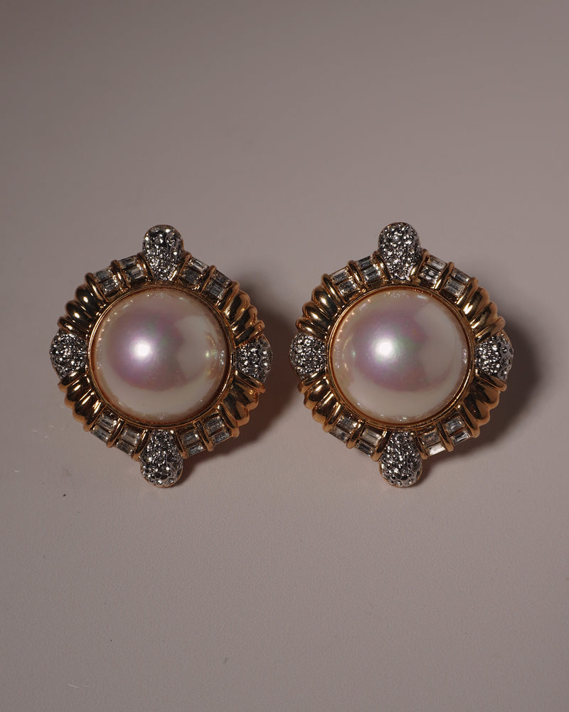 Vintage Piscitelli Pearl Cab Clip Ons