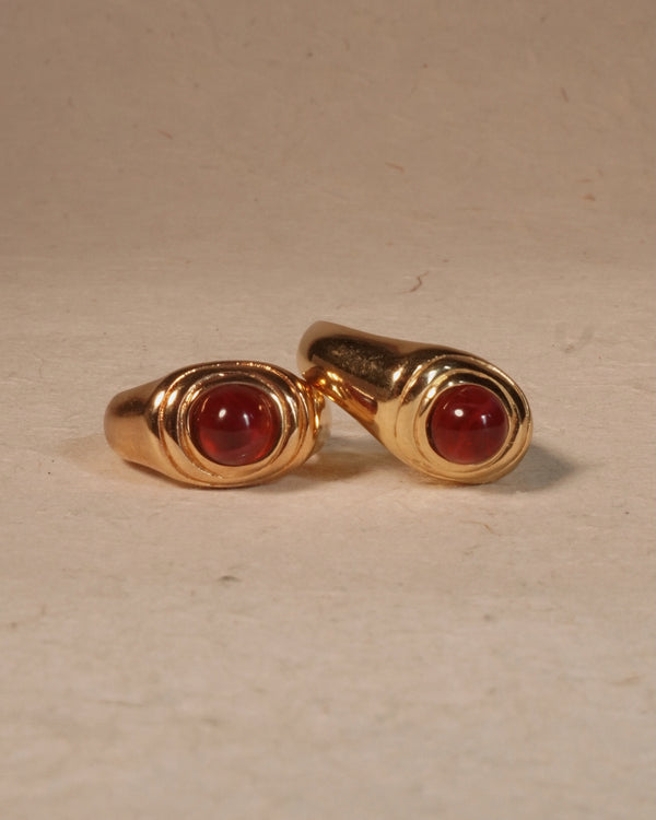 Vintage Red Cabochon Ring