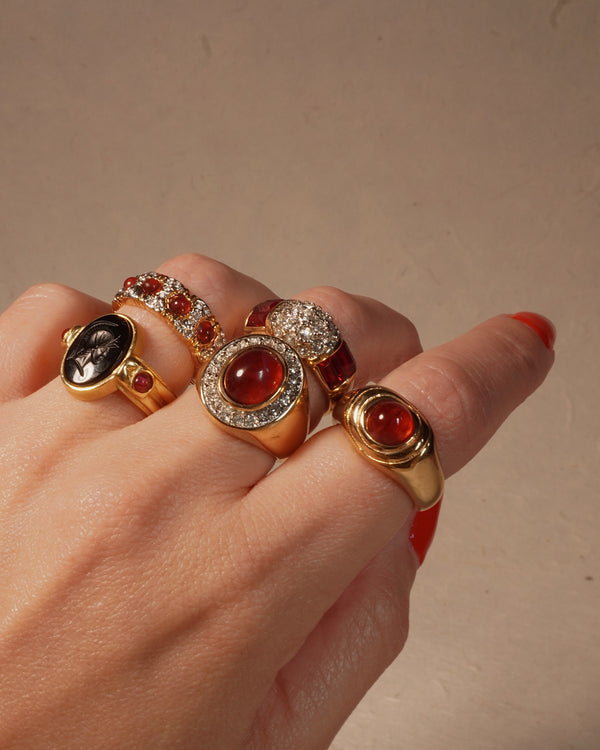 Vintage Red Cabochon Ring