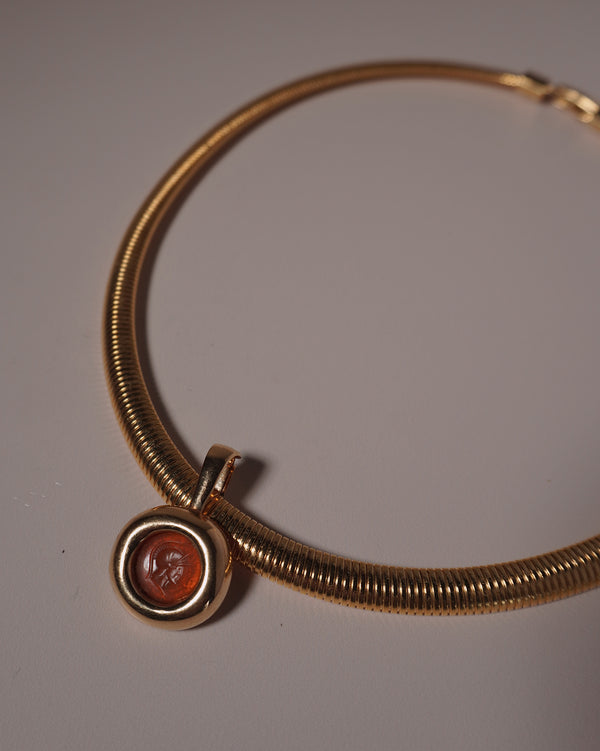 Vintage Removable Intaglio Pendant Necklace