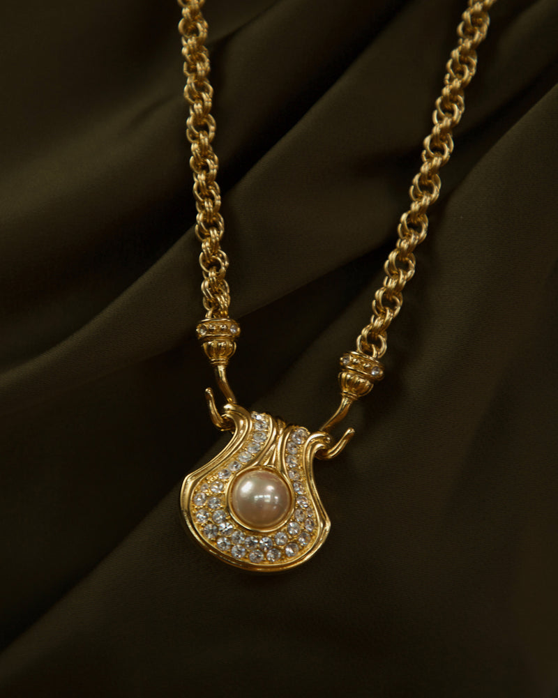 Vintage Removable Pearl Pendant Necklace