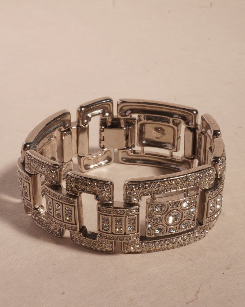 VINTAGE RL RHINESTONE STATEMENT BRACELET