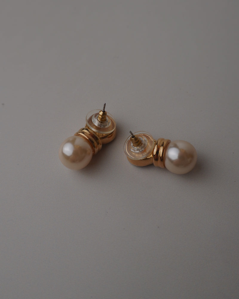 Vintage Roman Coin Pearl Earrings