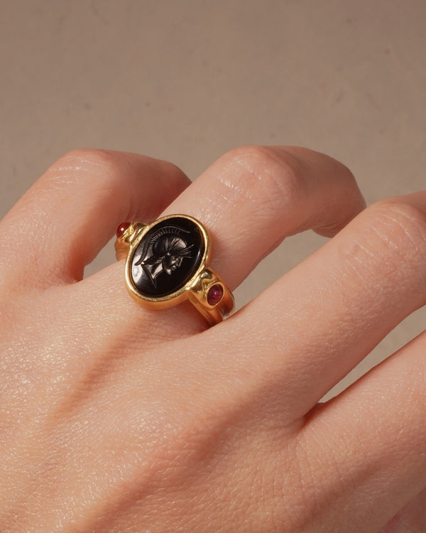 Vintage Roman Intaglio Ring (Sz 6)