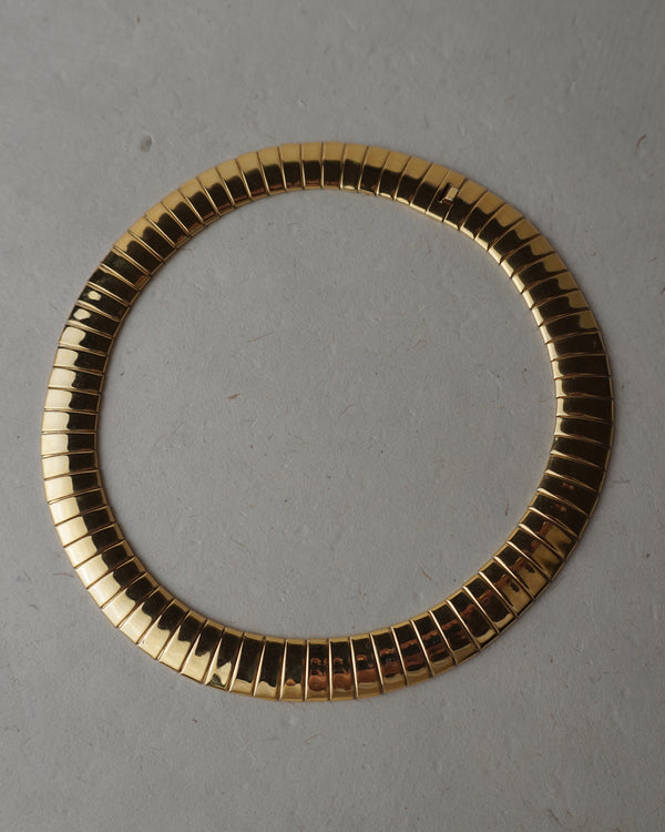 Vintage Segmented Polished Gold Collar