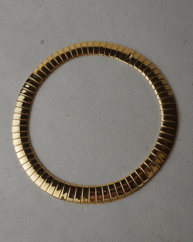 Vintage Segmented Polished Gold Collar