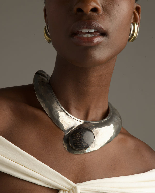 VINTAGE SILVER BRUTALIST COLLAR