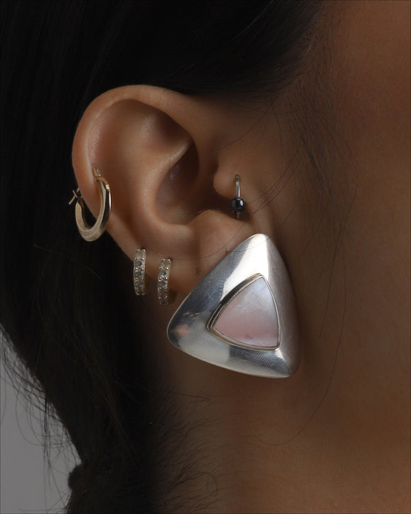 Vintage Silver Inlay Earrings