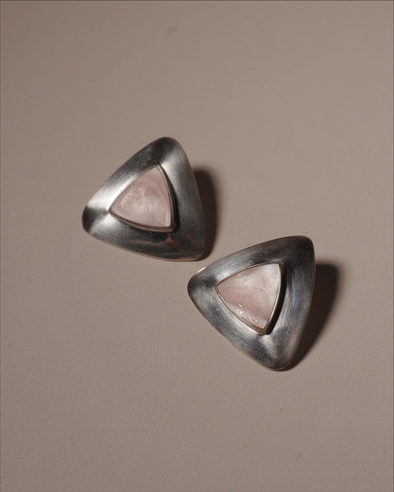 Vintage Silver Inlay Earrings